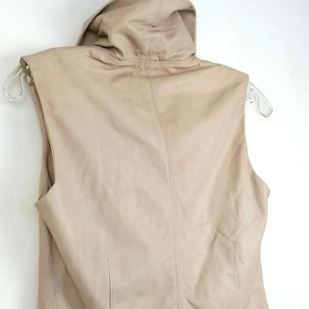 Rick Owens Biker Leather Blistered Sleeveless Vest In Pearl Size 6 - Picture 12 of 15